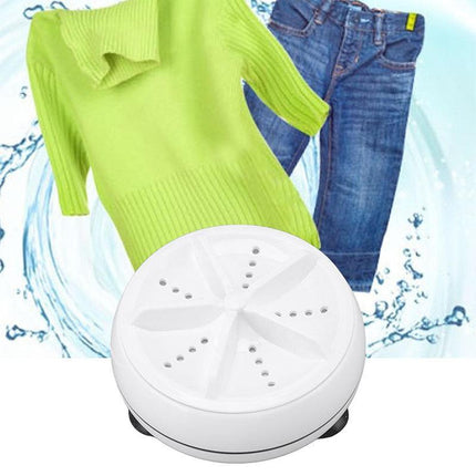 Ultrasonic Portable Washing Machine Mini Turbine Washer USB For Travel Camping - Aimall