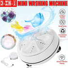 Ultrasonic Portable Washing Machine Mini Turbine Washer USB For Travel Camping - Aimall