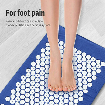 Acupressure Mat Yoga Massage Shakti Sit Lying Mats Pillow Pain Stress Pain Relax - Aimall