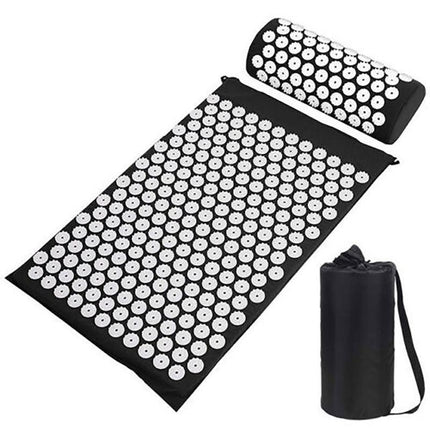 Acupressure Mat Yoga Massage Shakti Sit Lying Mats Pillow Pain Stress Pain Relax - Aimall