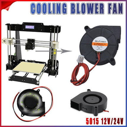 12V 24V Brushless DC Blower Fan Ultra Quiet Cooling Fan 5015S 50mm x 15mm AU - Aimall