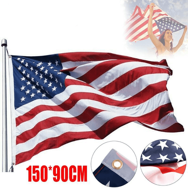 Large American USA Flag Pride Heavy Duty Outdoor 90cm x 150cm United States AU - Aimall