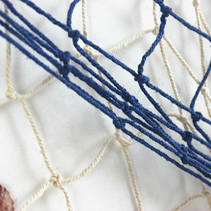 Fishing Net Decor DIY Beige/Blue Nautical Decorative Beach Mediterranean Party - Aimall