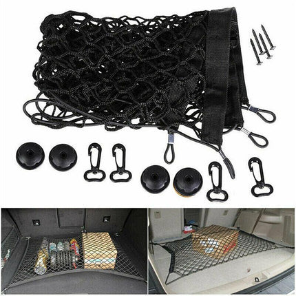 Car Net Organizer Storage Large Boot Cargo Trunk Luggage Tidy SUV Rear Universal - Aimall