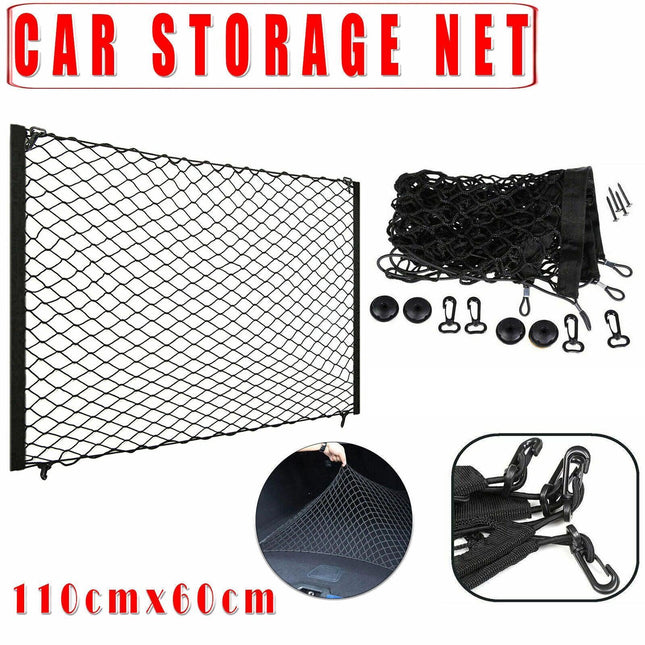 Car Net Organizer Storage Large Boot Cargo Trunk Luggage Tidy SUV Rear Universal - Aimall