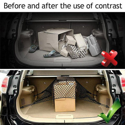 Car Net Organizer Storage Large Boot Cargo Trunk Luggage Tidy SUV Rear Universal - Aimall