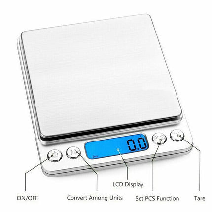 3kg/0.1g Kitchen Digital Scale LCD Electronic Balance Food Weight Postal Scales - Aimall