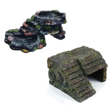 Turtle Sunbed Floating Island Pet Climbing Hideaway Fish Tank Aquascape - Aimall