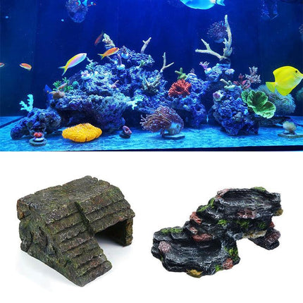 Turtle Sunbed Floating Island Pet Climbing Hideaway Fish Tank Aquascape - Aimall