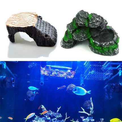 Turtle Sunbed Floating Island Pet Climbing Hideaway Fish Tank Aquascape - Aimall