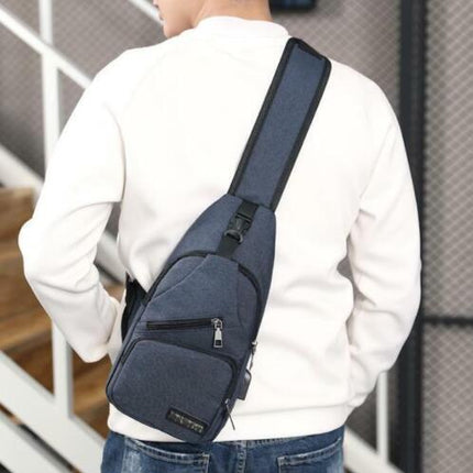 Durable Mens Chest Bag Shoulder Backpack Man Sling Cross Body Satchel Travel Bag - Aimall