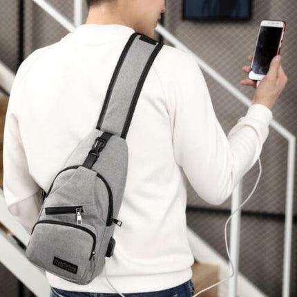 Durable Mens Chest Bag Shoulder Backpack Man Sling Cross Body Satchel Travel Bag - Aimall