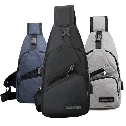 Durable Mens Chest Bag Shoulder Backpack Man Sling Cross Body Satchel Travel Bag - Aimall