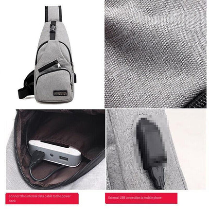 Durable Mens Chest Bag Shoulder Backpack Man Sling Cross Body Satchel Travel Bag - Aimall