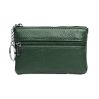 Coin Small Change Bag Card Wallet Pouch Zip Up Women Key Ring Leather Mini Purse - Aimall