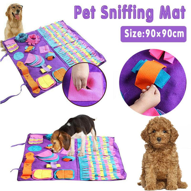 Dog Pet Nose Training Sniffing Pad Toys Blanket Game Feeding Cushion Snuffle Mat - Aimall