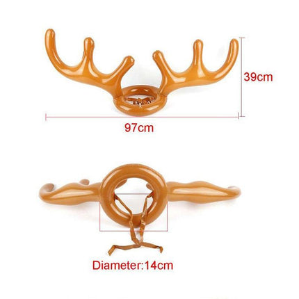 Antler Reindeer Hat Christmas Party Game Ring Moose Inflatable Toss Holiday Toys - Aimall