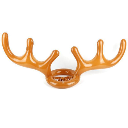 Antler Reindeer Hat Christmas Party Game Ring Moose Inflatable Toss Holiday Toys - Aimall