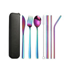 9PCS Premium Cutlery Travel (Portable) Set Stainless Steel (Knife, Fork, Spoon) - Aimall
