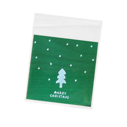 100x Christmas Cellophane Bag Party Favour Cookie Sweet Candy Biscuit Gift Bags - Aimall