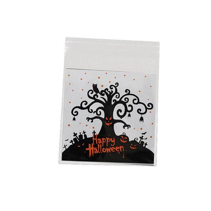 100pcs Candy Bag Gift Cookie Bags Halloween Decor Snack Plastic Packaging BagsAU - Aimall