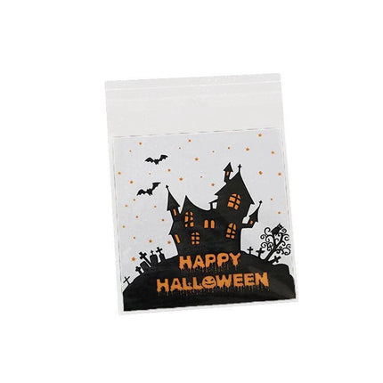 100pcs Candy Bag Gift Cookie Bags Halloween Decor Snack Plastic Packaging BagsAU - Aimall