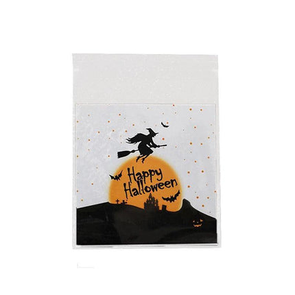 100pcs Candy Bag Gift Cookie Bags Halloween Decor Snack Plastic Packaging BagsAU - Aimall