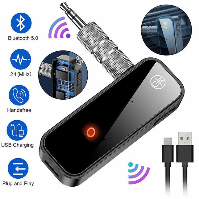 Bluetooth 5.0 Transmitter Receiver Audio Adapter AUX 3.5mm TV CAR PC Speaker AU - Aimall