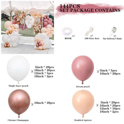Retro Pink Balloon Arch Kit Set Garland Baby Shower Birthday Wedding Party Decor - Aimall