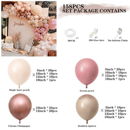 Retro Pink Balloon Arch Kit Set Garland Baby Shower Birthday Wedding Party Decor - Aimall
