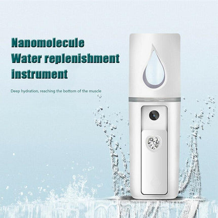 L2 Mini Nano Facial Mister with Top Mirror Rechargeable Cool Mist Sprayer AU - Aimall