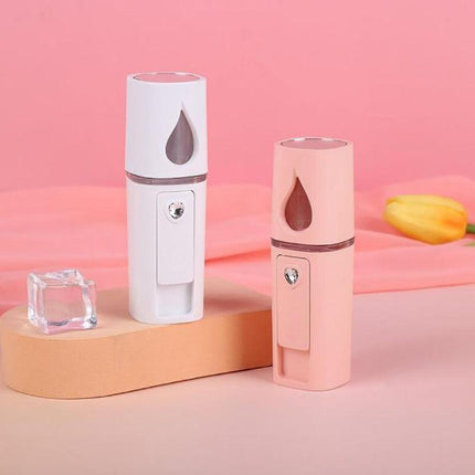 L2 Mini Nano Facial Mister with Top Mirror Rechargeable Cool Mist Sprayer AU - Aimall