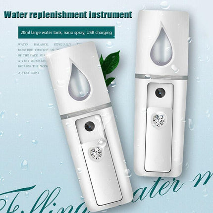 L2 Mini Nano Facial Mister with Top Mirror Rechargeable Cool Mist Sprayer AU - Aimall