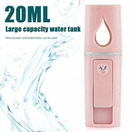 L2 Mini Nano Facial Mister with Top Mirror Rechargeable Cool Mist Sprayer AU - Aimall