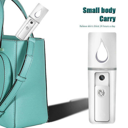 L2 Mini Nano Facial Mister with Top Mirror Rechargeable Cool Mist Sprayer AU - Aimall