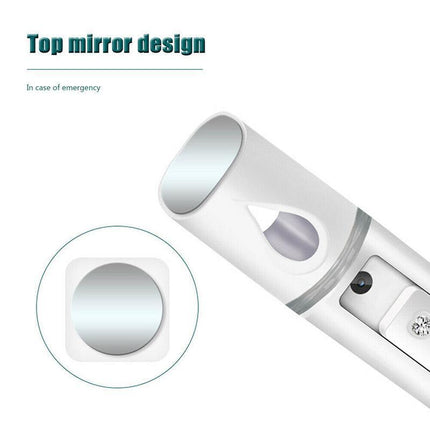 L2 Mini Nano Facial Mister with Top Mirror Rechargeable Cool Mist Sprayer AU - Aimall