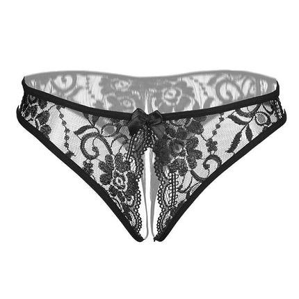 Sexy-Lingerie-Women's-Crotchless-Thongs-Panties-G-String-Underwear-Women-Lace-AU - Aimall