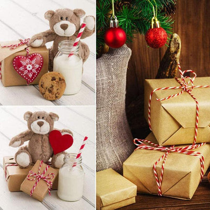 2mm*100m Bakers Christmas Cotton Cord Bundle Wrapping Craft Twine Gifts String - Aimall