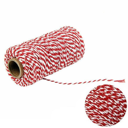 2mm*100m Bakers Christmas Cotton Cord Bundle Wrapping Craft Twine Gifts String - Aimall