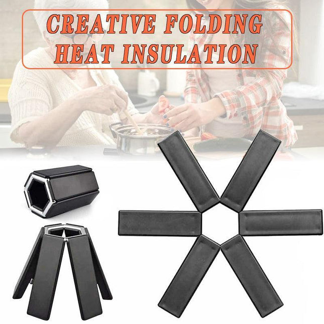 Creative Folding Heat Insulation Pad Placemats Foldable Bowl Cup Pad AU Stock - Aimall