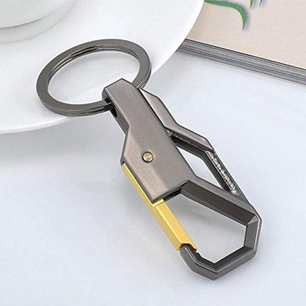 Stylish Metal Car Key Rings Alloy Chain Heavy Duty Gift Keyring Keychain Holder - Aimall