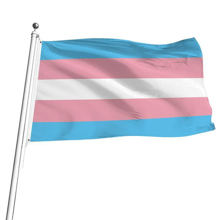 Transgender LARGE Flag 90x150 cm Trans Pride LGBT Lesbian Gay rainbow Mardi Gras - Aimall