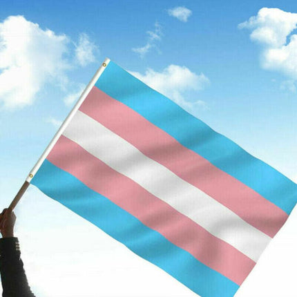 Transgender LARGE Flag 90x150 cm Trans Pride LGBT Lesbian Gay rainbow Mardi Gras - Aimall