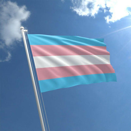 Transgender LARGE Flag 90x150 cm Trans Pride LGBT Lesbian Gay rainbow Mardi Gras - Aimall