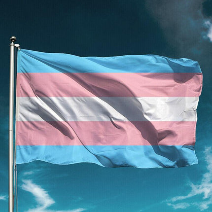 Transgender LARGE Flag 90x150 cm Trans Pride LGBT Lesbian Gay rainbow Mardi Gras - Aimall