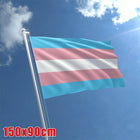 Transgender LARGE Flag 90x150 cm Trans Pride LGBT Lesbian Gay rainbow Mardi Gras - Aimall