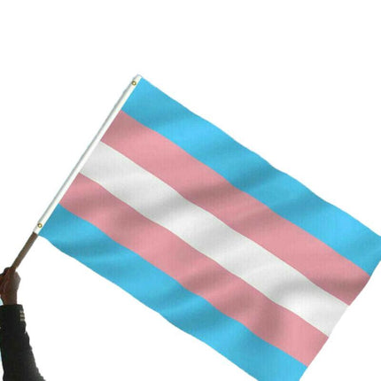 Transgender LARGE Flag 90x150 cm Trans Pride LGBT Lesbian Gay rainbow Mardi Gras - Aimall