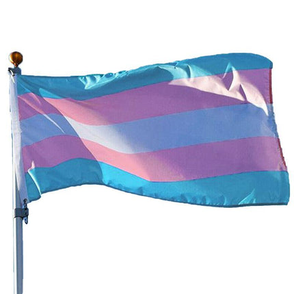 Transgender LARGE Flag 90x150 cm Trans Pride LGBT Lesbian Gay rainbow Mardi Gras - Aimall