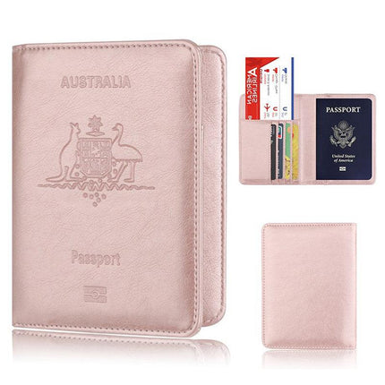 Slim Leather Travel Passport Wallet Holder RFID Blocking ID Card Case Cover AU - Aimall