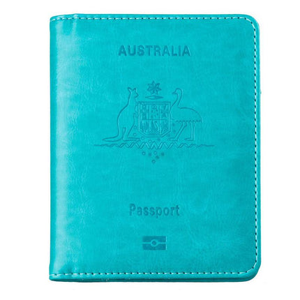 Slim Leather Travel Passport Wallet Holder RFID Blocking ID Card Case Cover AU - Aimall